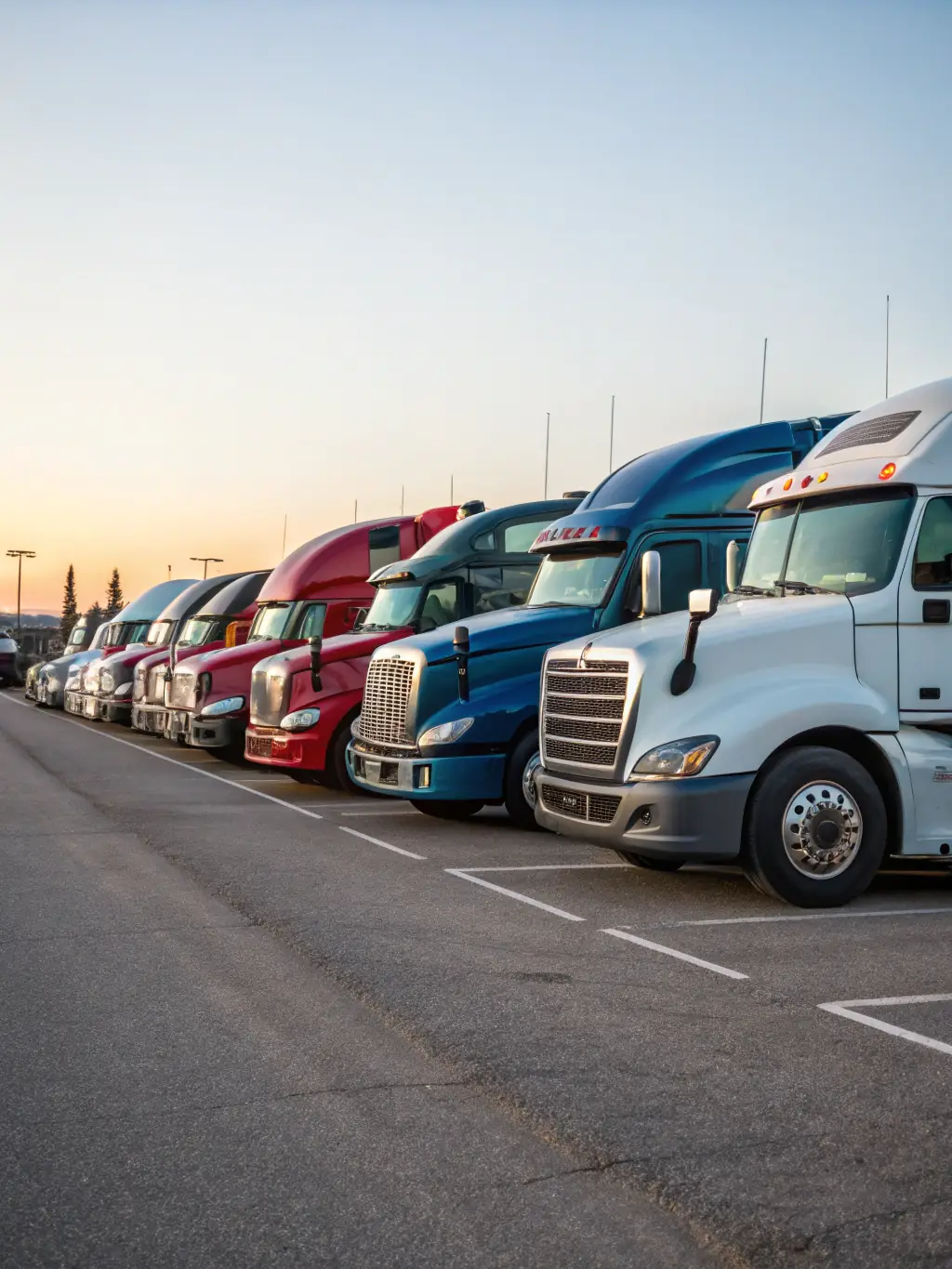 A diverse collection of vehicles, including sedans, trucks, and SUVs, parked in a holding area ready for export, symbolizing Bushido Group's comprehensive vehicle handling capabilities.